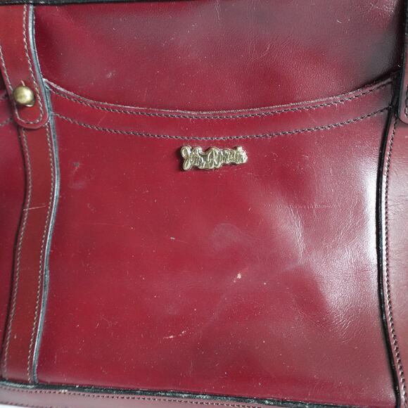 Vintage 60s 70s John Romain Red Leather Shoulder Bag - Picture 9 of 16